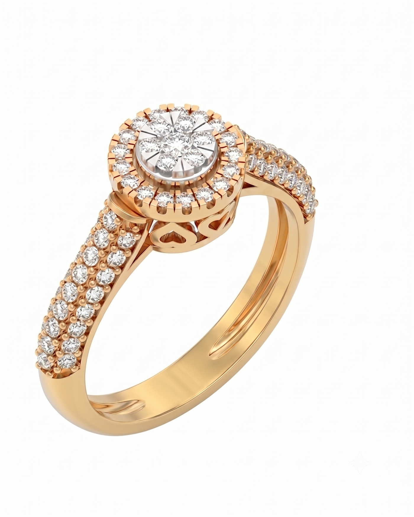 Gold & Diamond Engagement Ring For Women KRC10912