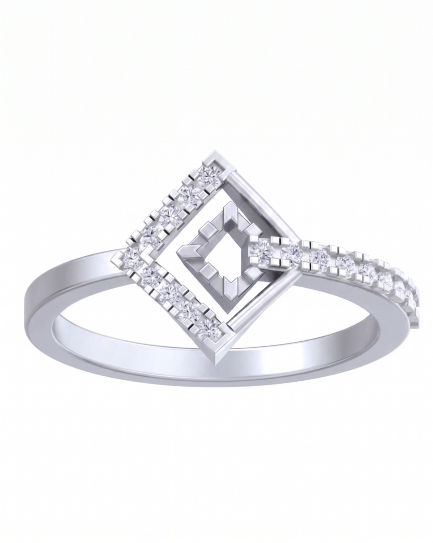 Gold & Diamond Cocktail Ring For Women KRC10866