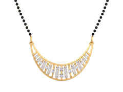 Gold & Diamond Beaded Mangalsutra For Women KRB50045