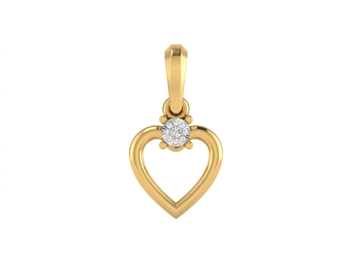 18K Gold & Diamond Solitaire Pendant Set KSK102