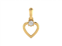 18K Gold & Diamond Solitaire Pendant Set KSK102