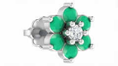 18K Gold & Diamond Stud Nose Pin KRA50094