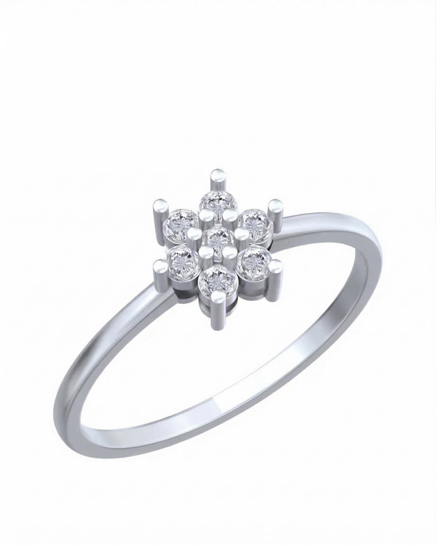 Gold & Diamond Floral Ring For Women KRC10347