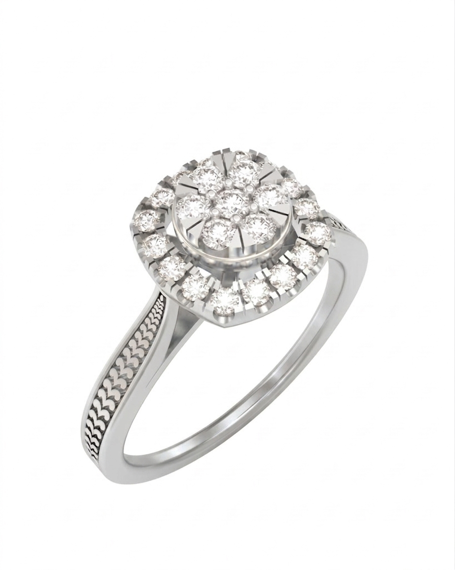 Gold & Diamond Cocktail Ring For Women KRC10868