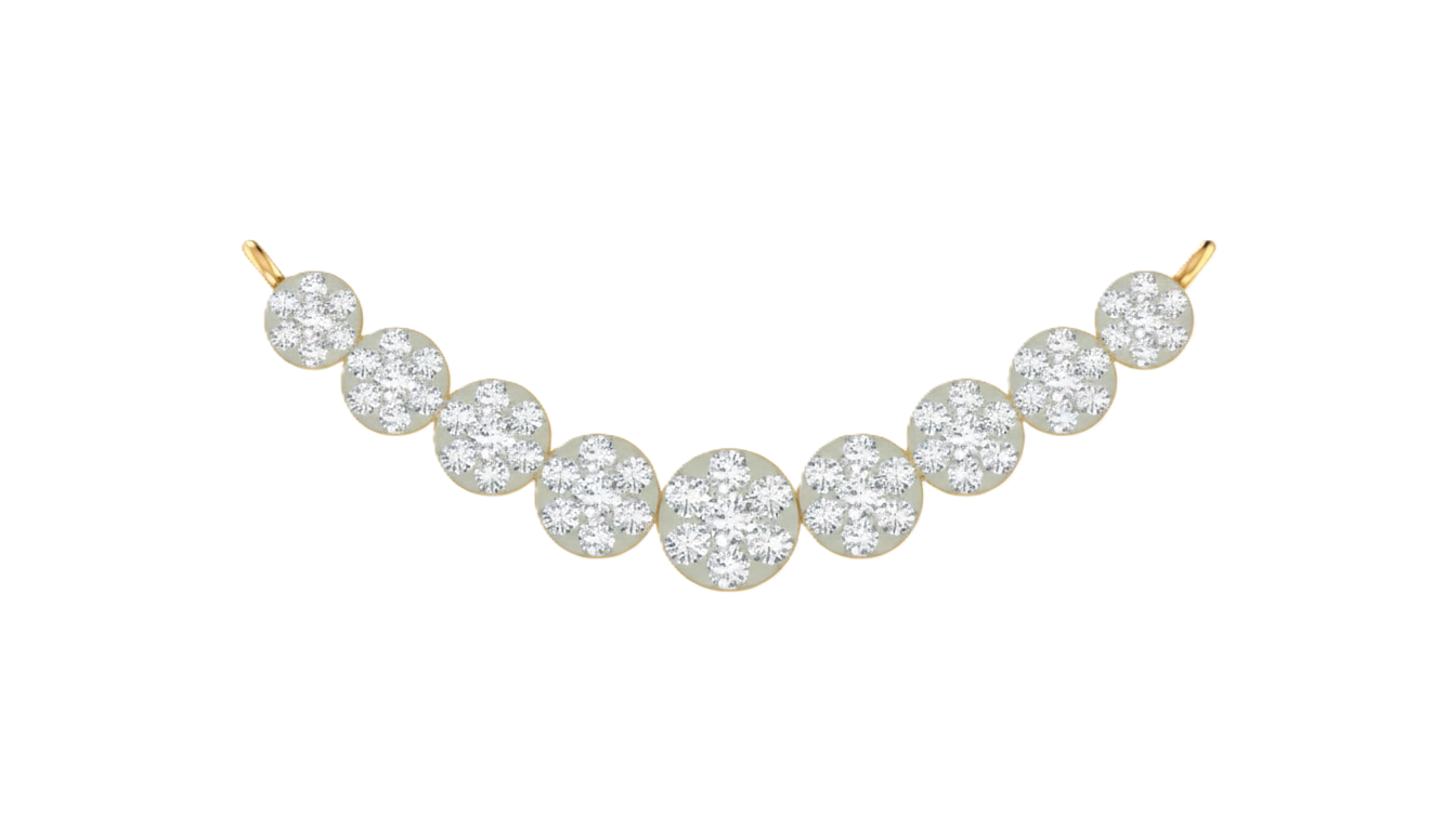 Gold & Diamond Bridal Round Mangalsutra For Women KRC50196