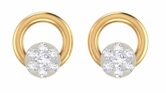 Yellow Gold Diamond Earring | under 40k 