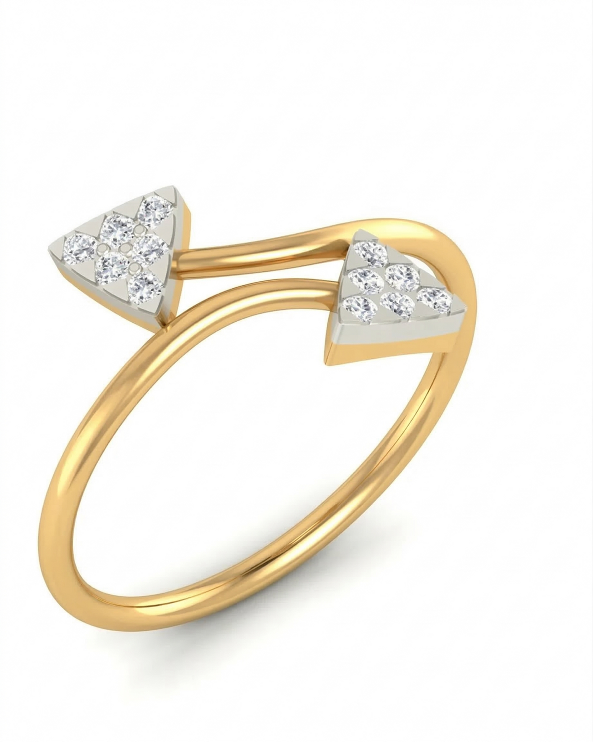 18K Gold & Diamond Dailywear Ring For Women KLR-83