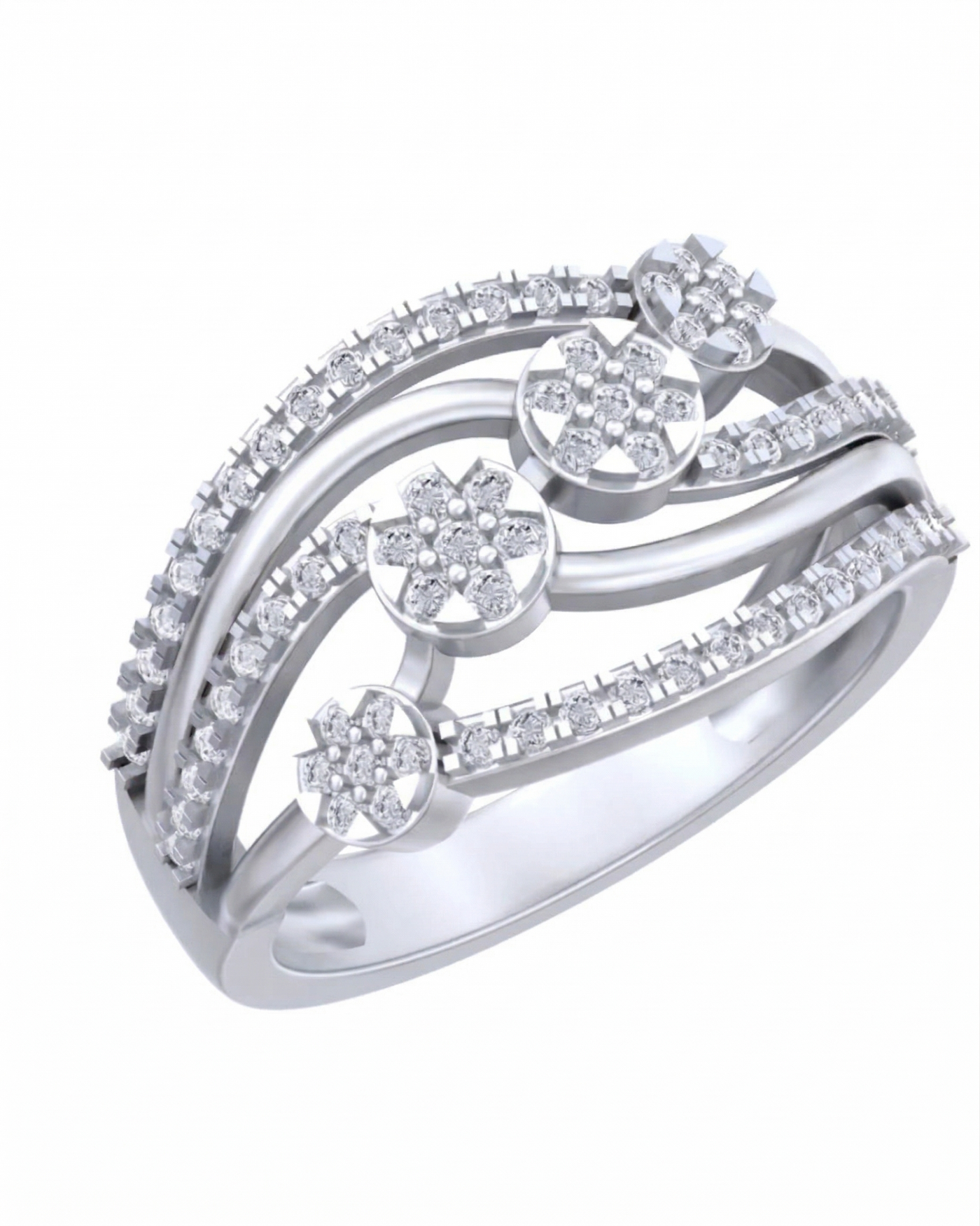 Gold & Diamond Engagement Ring For Women KRC10807