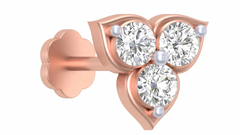 18K Gold & Diamond Stud Nose Pin KRC80165