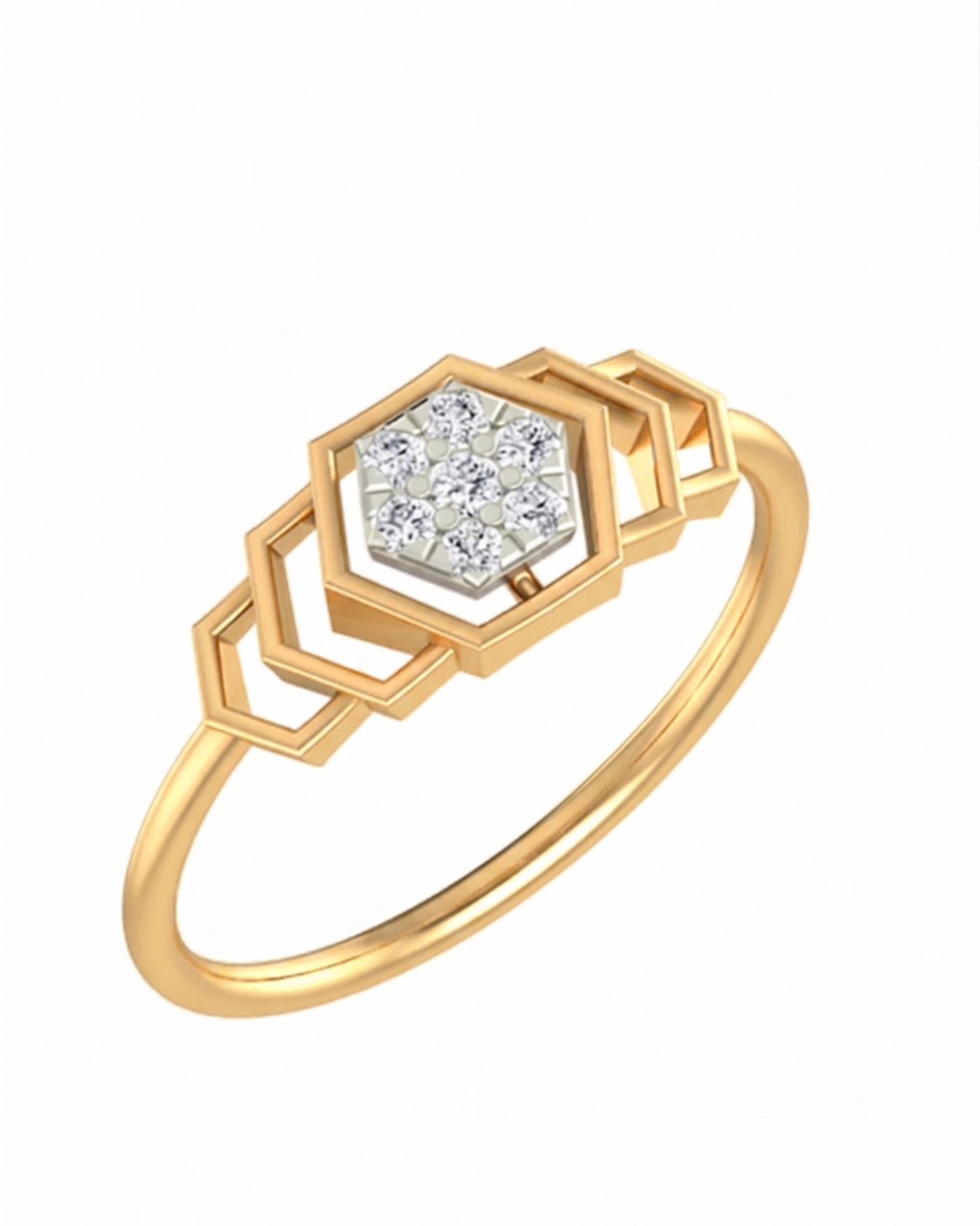 Gold & Diamond Dailywear Ring For Women KRB10705