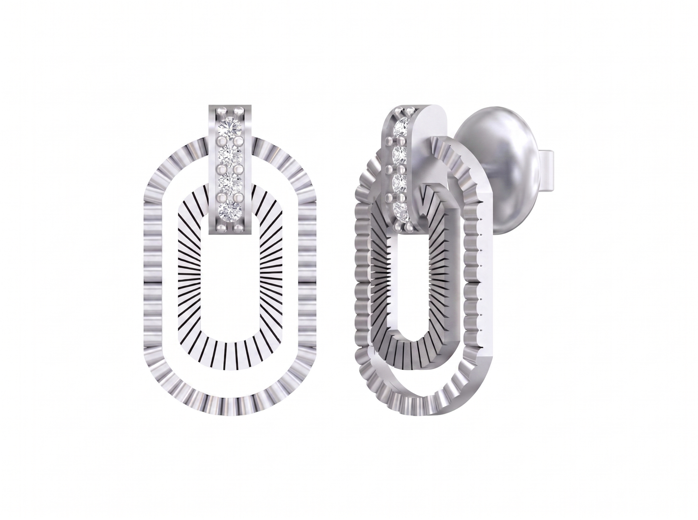 White Gold Diamond Earring | under 40k 