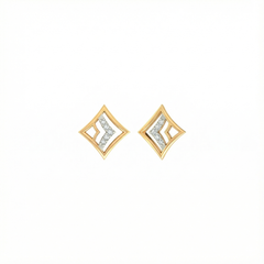 18K Gold & Diamond Women Stud Earring KER-124