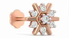 18K Gold & Diamond Stud Nose Pin KRA50044