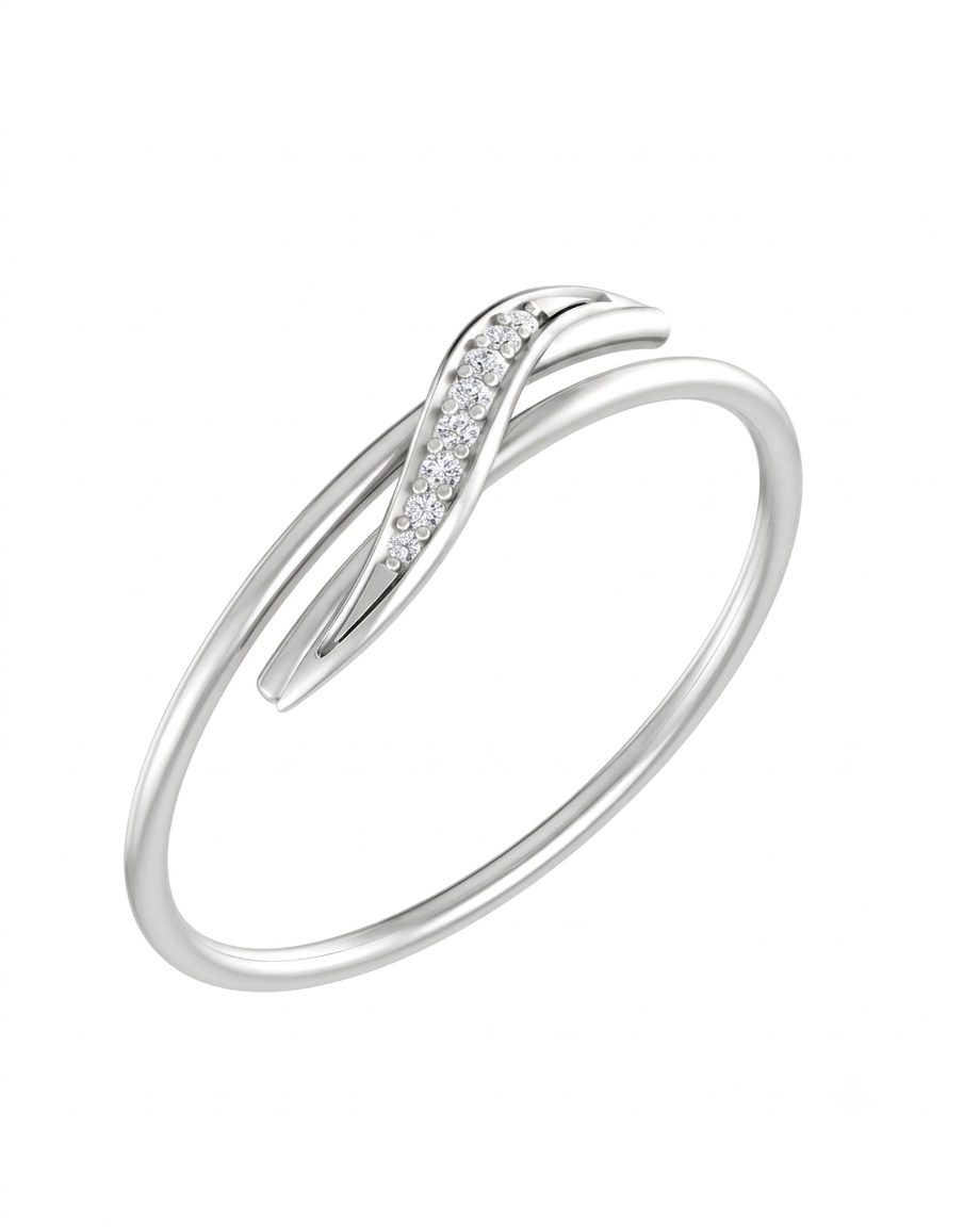 Gold & Diamond Dailywear Ring For Women KRB10112
