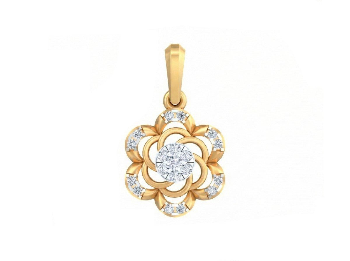 Sparkling gold pendant crafted for modern sophistication.