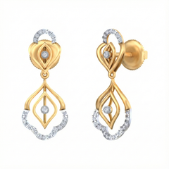 14K Gold & Diamond Women Dangler Earring KRB44117E