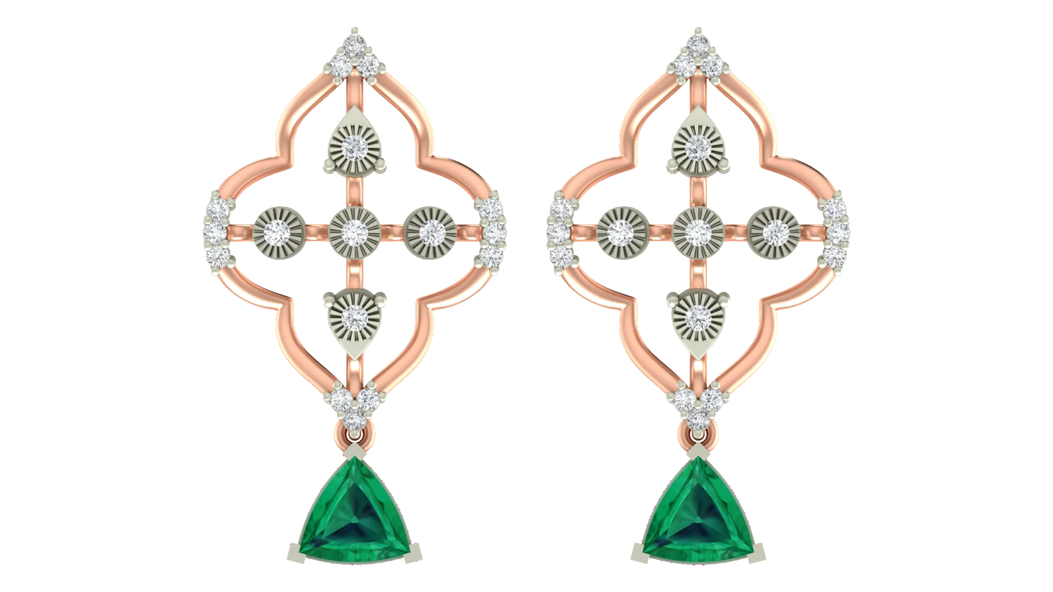 Rose Gold Diamond Earring | under 40k 