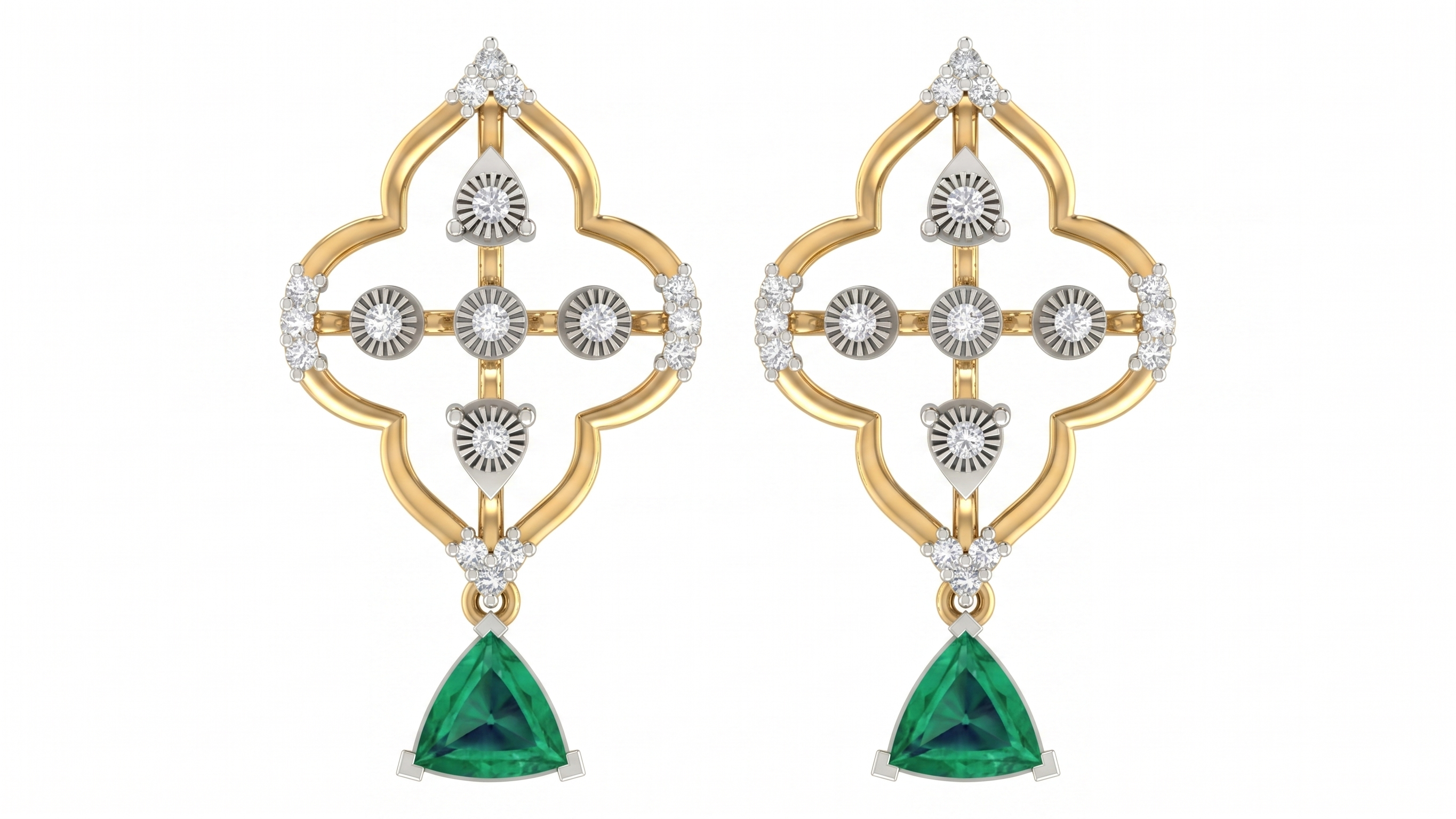 Yellow Gold Diamond Earring | under 40k 