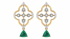Yellow Gold Diamond Earring | under 40k 