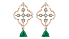 Rose Gold Diamond Earring | under 40k 