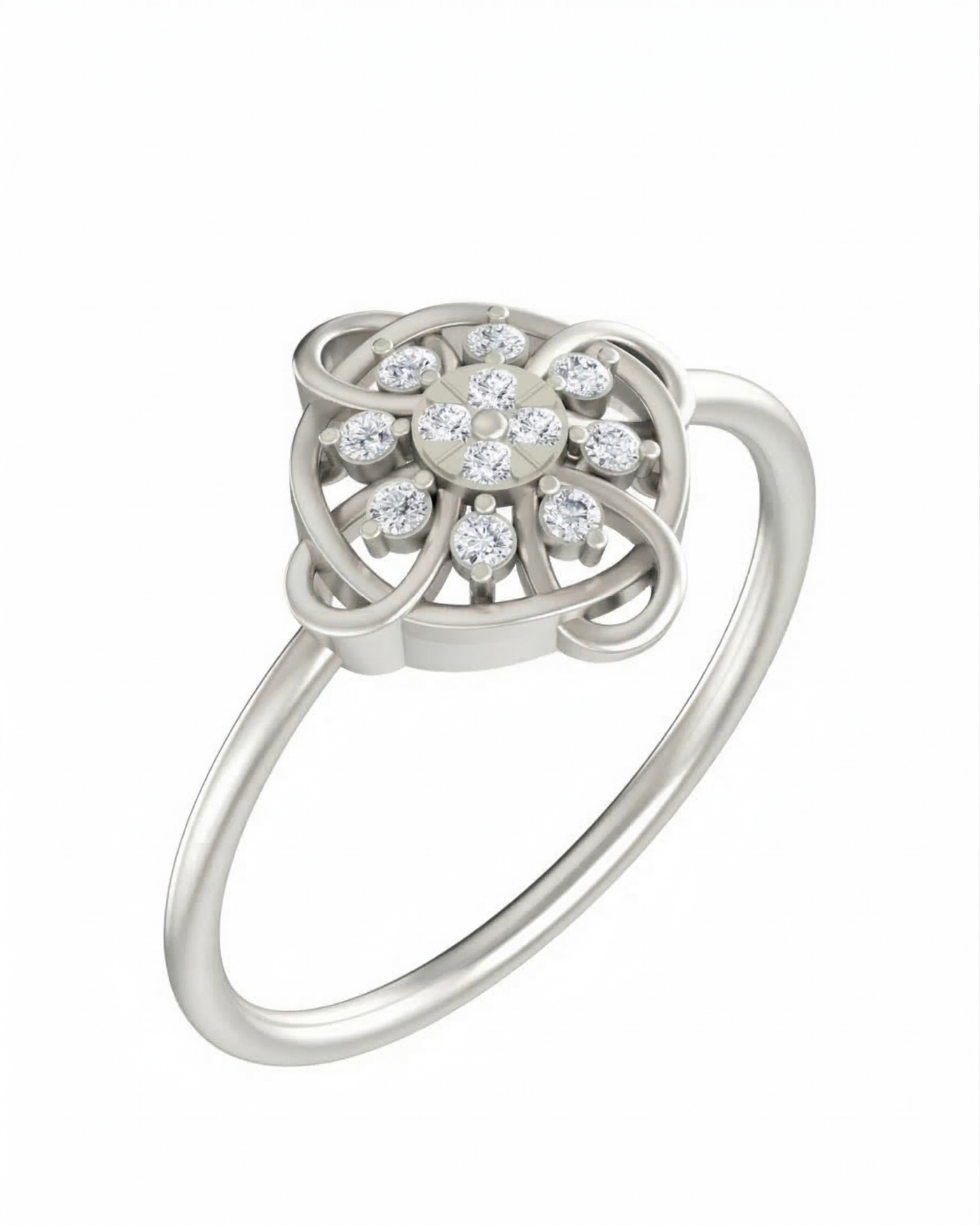 Gold & Diamond Cocktail Ring For Women KRC10668