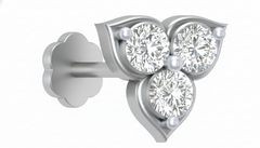 18K Gold & Diamond Stud Nose Pin KRA50067