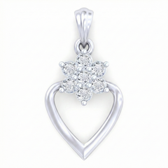 18K Gold & Diamond Floral Pendant Set KRB40053P