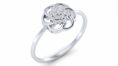 18K Gold & Diamond Dailywear Ring For Women KRA10632