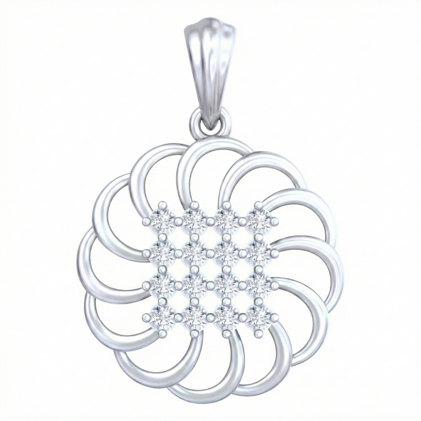 Gold & Diamond Floral Pendant Set KRC40690