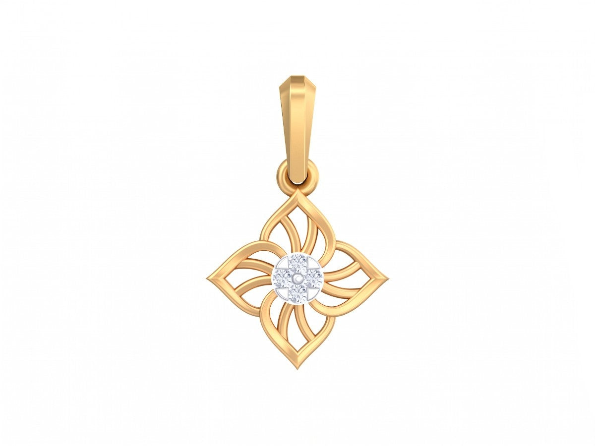 Elegant gold and diamond pendant set for women featuring a radiant finish and timeless design.