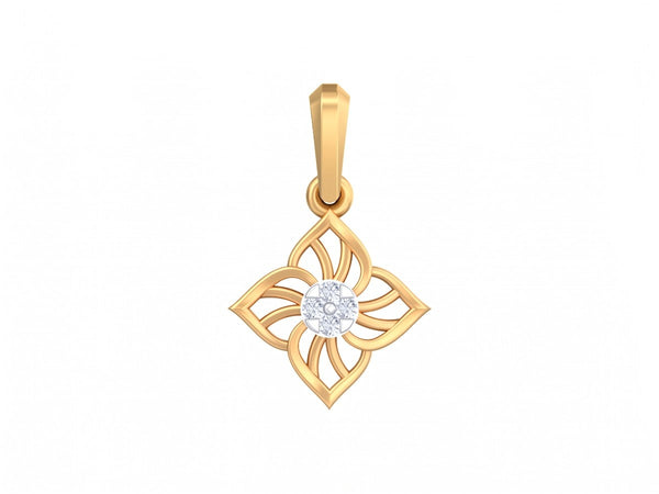 Gold & Diamond Floral Pendant KRB40214