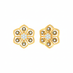 18K Gold & Diamond Women Earring KER-204