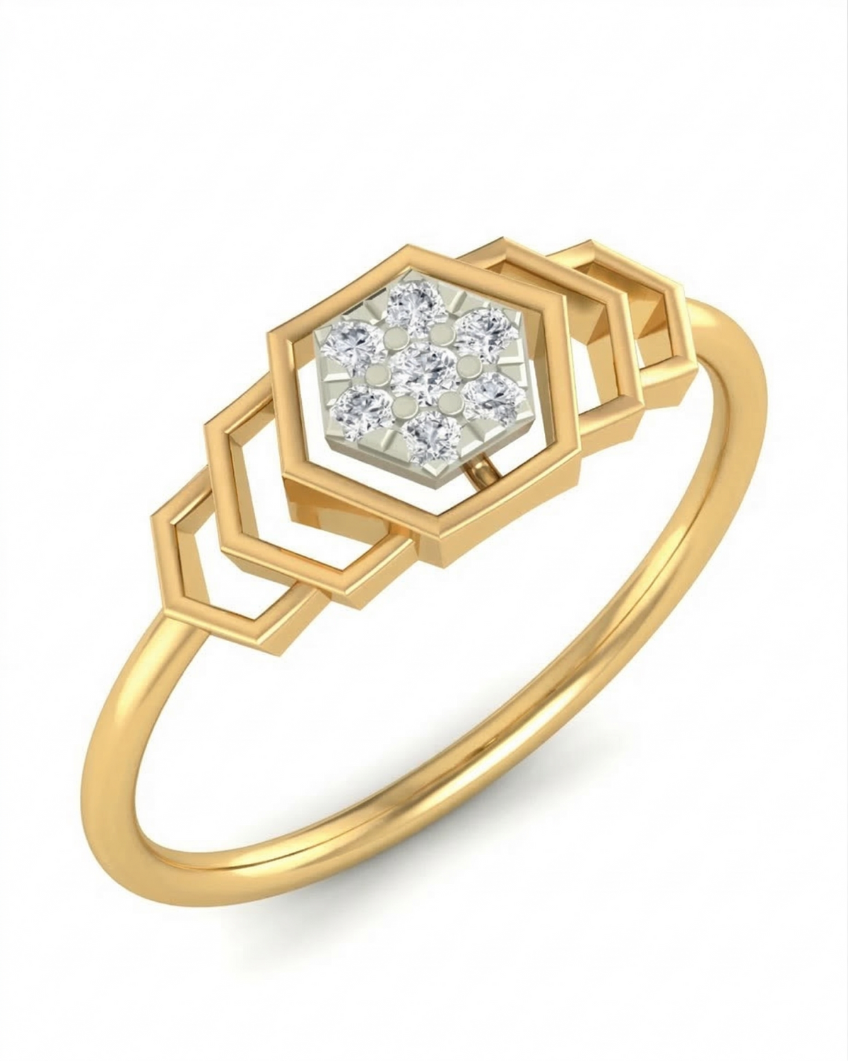 18K Gold & Diamond Engagement Ring For Women KRB10193-A