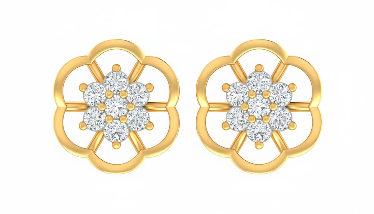 18K Gold & Diamond Women Stud Earring KRA40152E