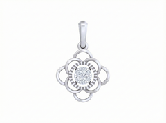 18K Gold & Diamond Floral Pendant KSK127