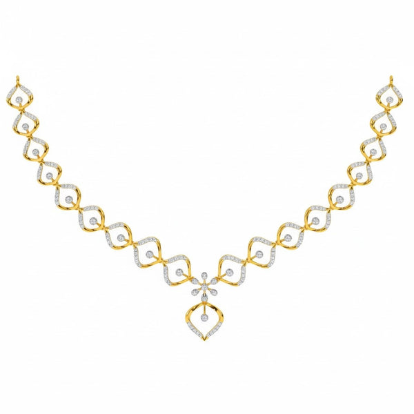 Gold & Diamond Dailywear Necklace Set KRC60097N