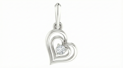 18K Gold & Diamond Solitaire PENDANT SET KRA40162P