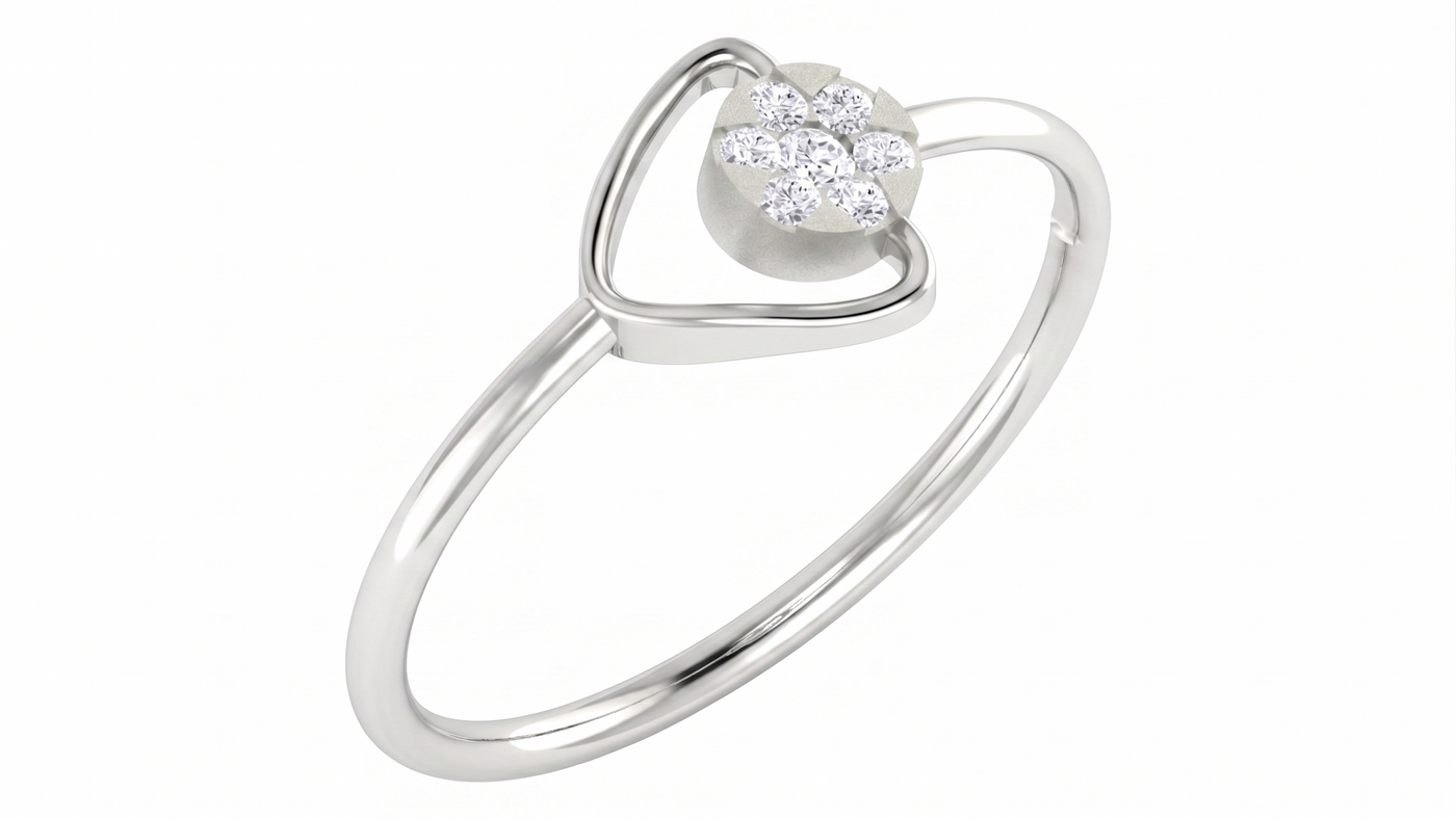 Gold & Diamond Dailywear Ring For Women KRC10234