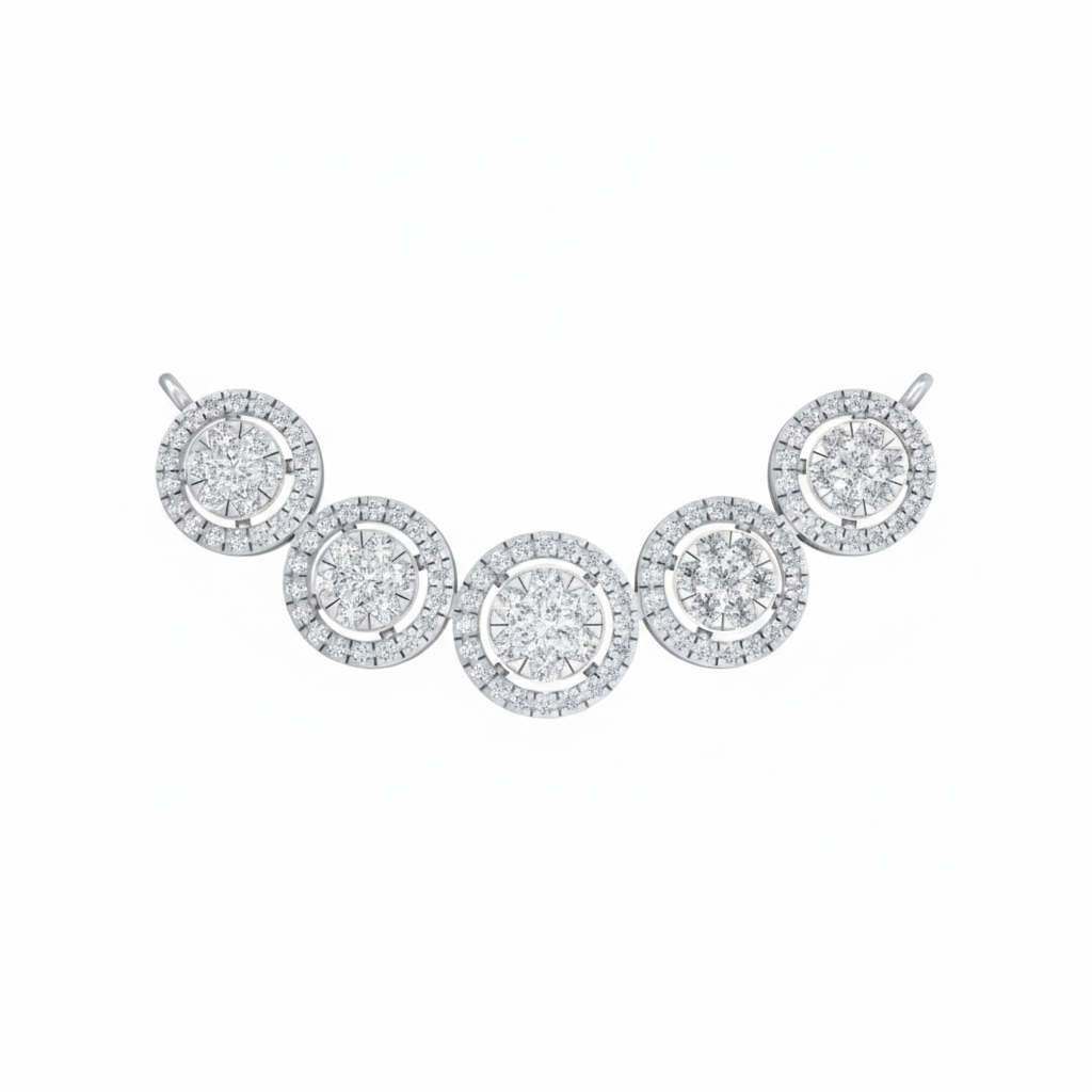 Gold & Diamond Round Mangalsutra For Women KRC50197