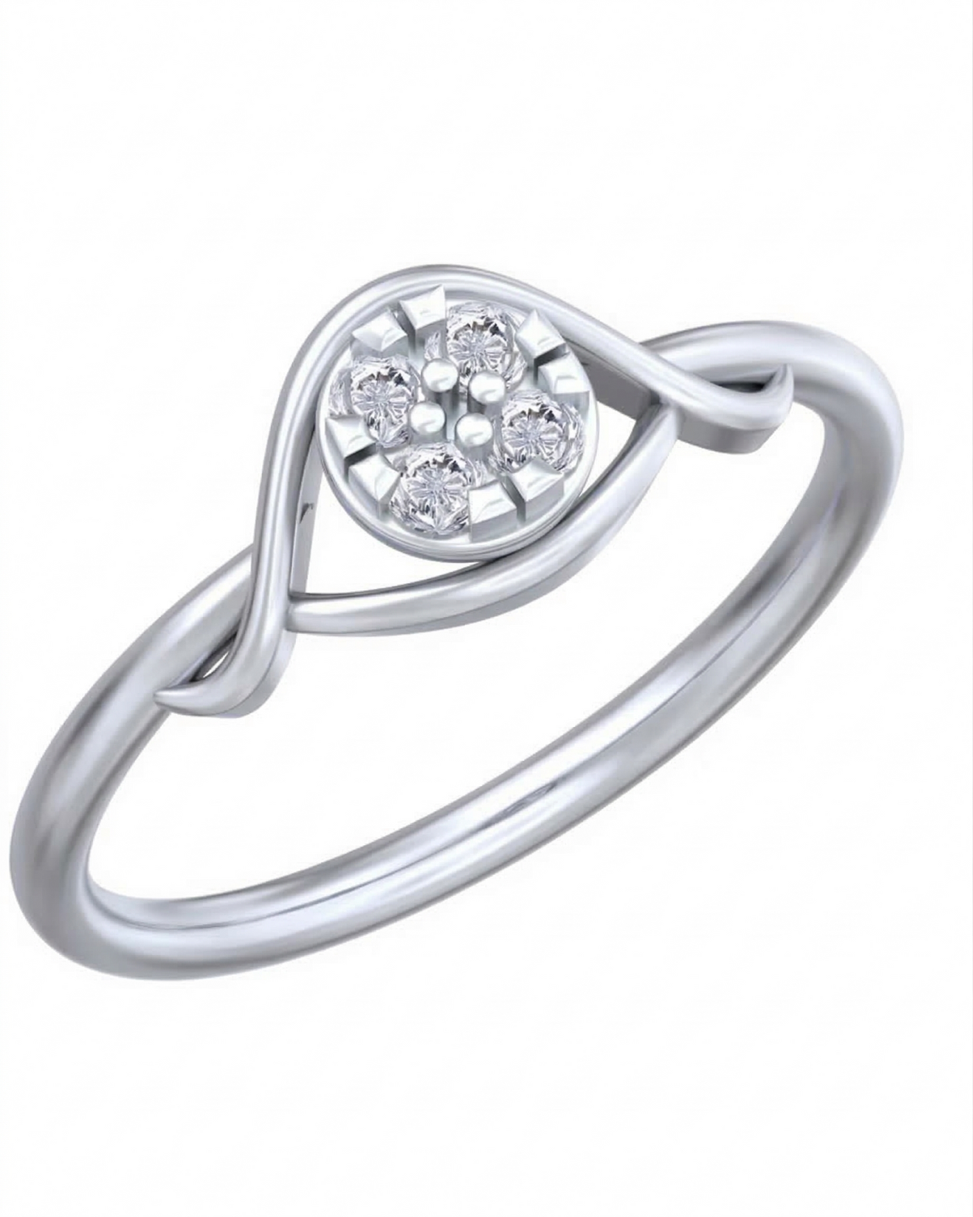 Gold & Diamond Dailywear Ring For Women KRC10740
