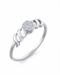 18K Gold & Diamond Dailywear Ring For Women KSK180