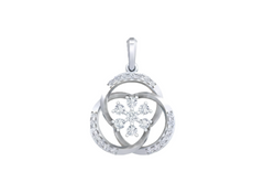 18K Gold & Diamond Floral Pendant Set KRK40123P