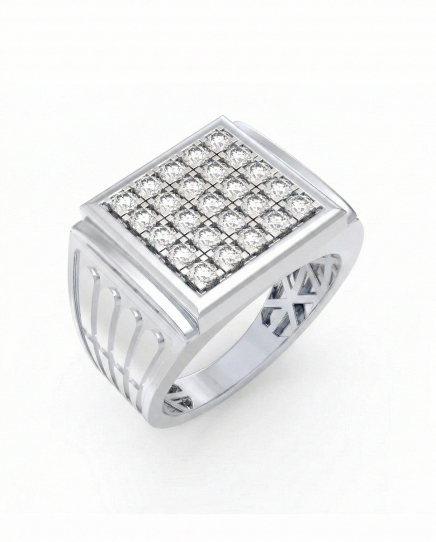 Gold & Diamond Band Ring For Men KRC20251