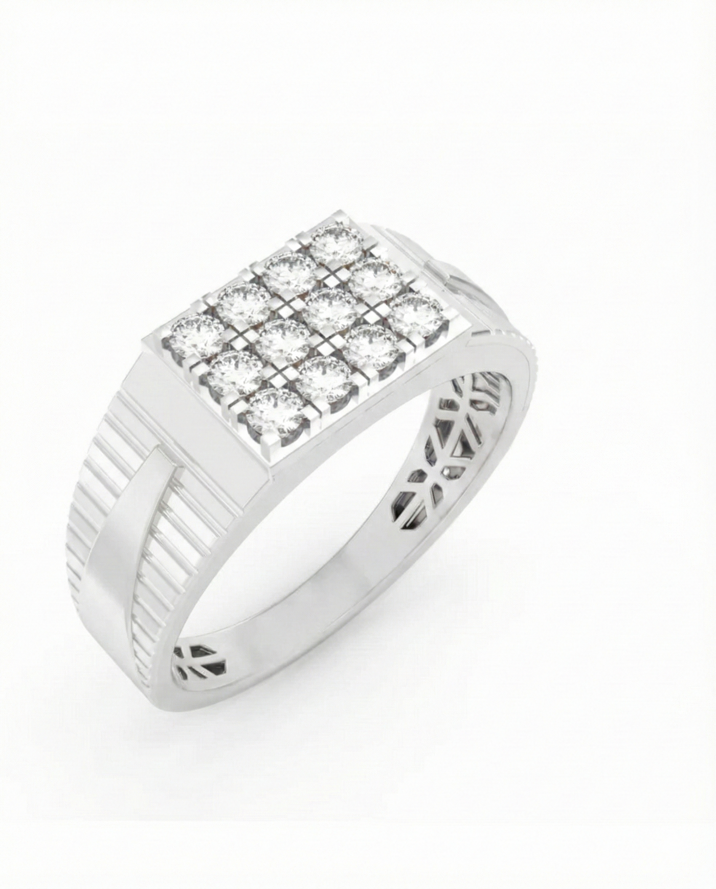 Gold & Diamond Band Ring For Men KRC20238