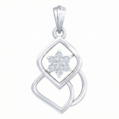 18K Gold & Diamond Floral Pendant Set KRB40050P