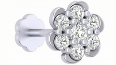 18K Gold & Diamond Stud Nose Pin KRA50252
