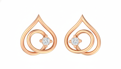 18K Gold & Diamond Women Dailywear Earring KER-42