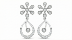 Gold & Diamond Women Engagement Earring KRC60077E