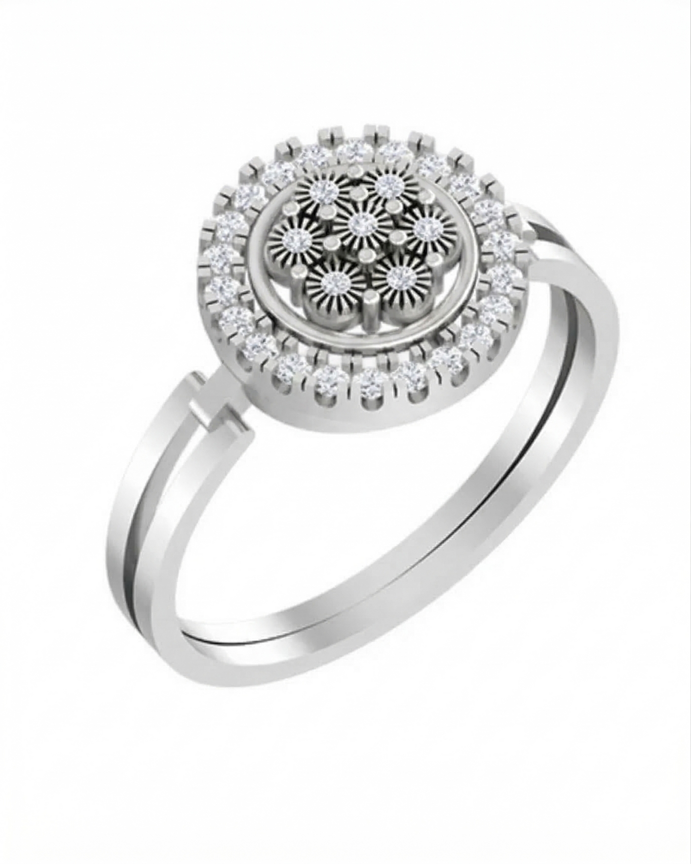Gold & Diamond Engagement Ring For Women KRB10144