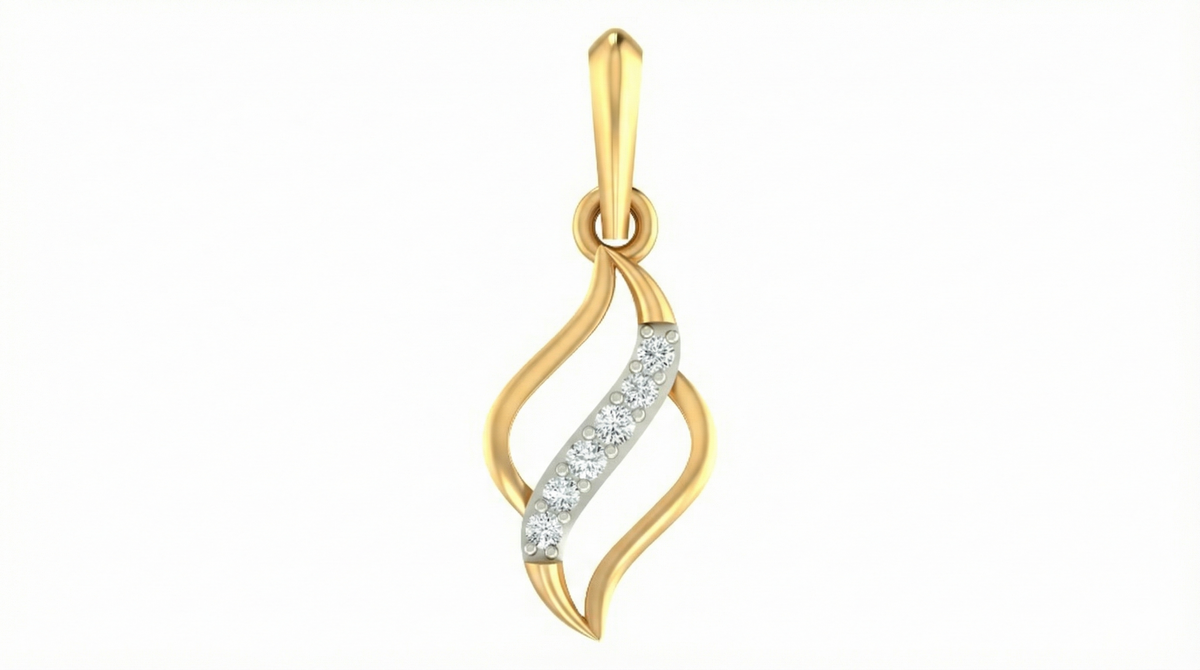 18K Gold & Diamond Dailywear PENDANT SET KRA40148P